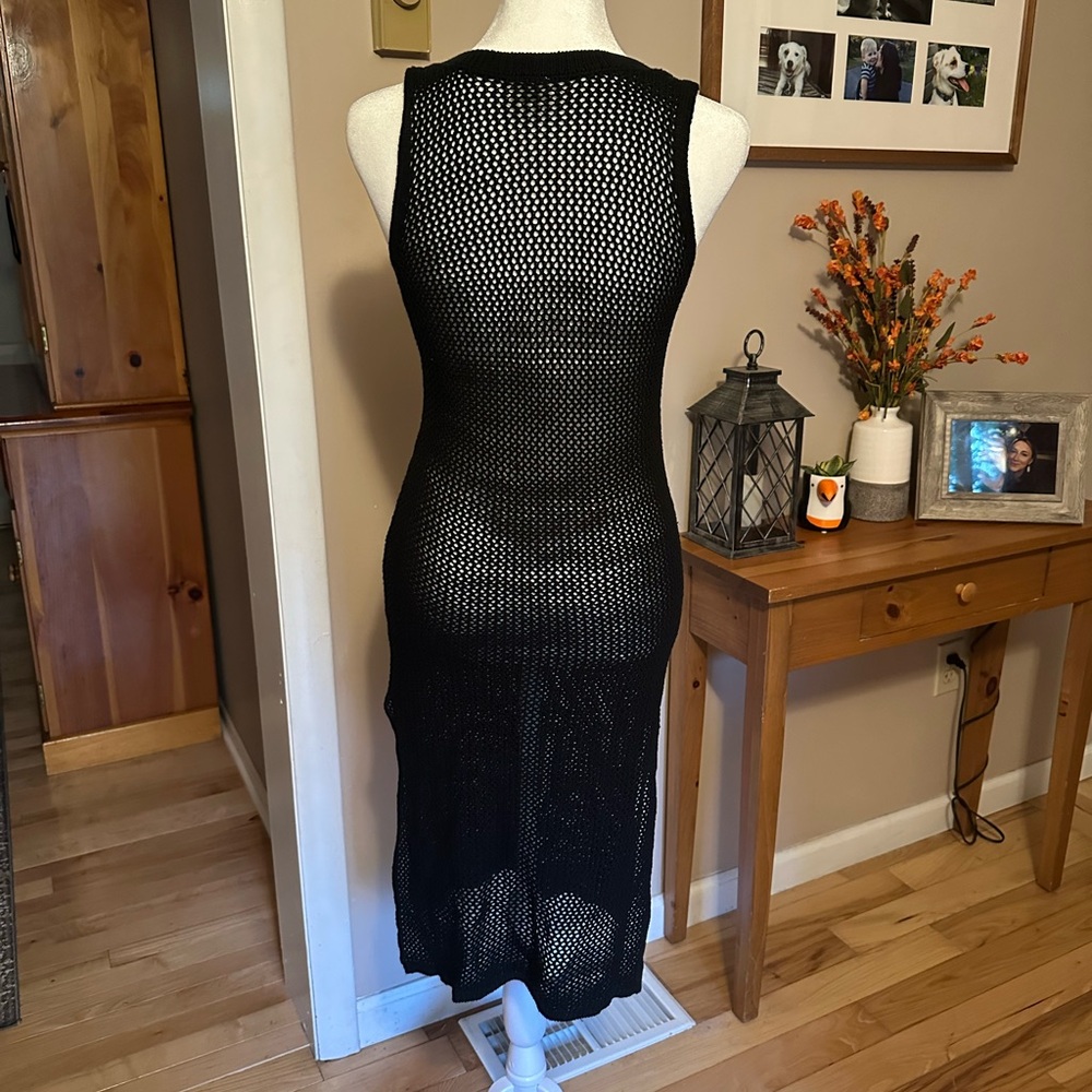 Lulu's Black Mesh Swim Cover-Up - Picture 8 of 8